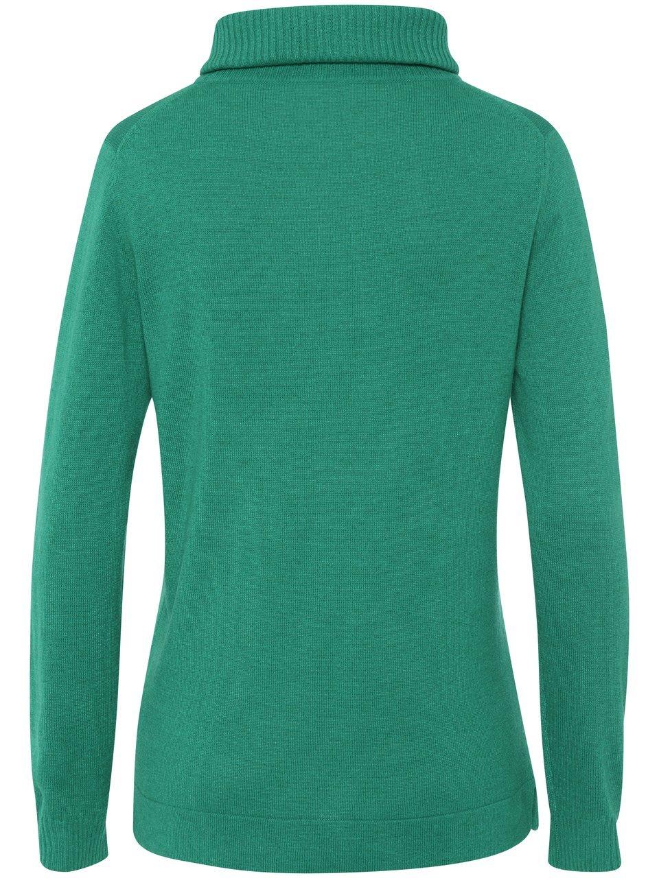 Thumbnail - Rollkragen-Pullover Modell Tamara Peter Hahn Seide/Kaschmir grün