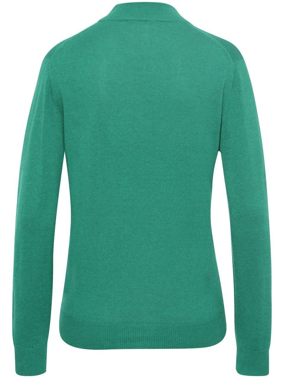 Thumbnail - Stehbund-Pullover Modell Sabrina Peter Hahn Seide/Kaschmir grün