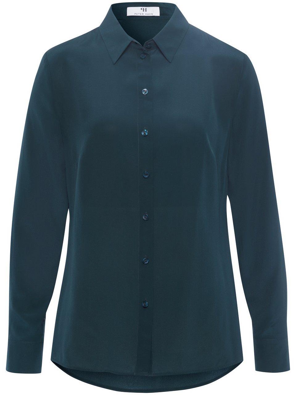 Blouse 100% zijde Van Peter Hahn Seidenreich groen