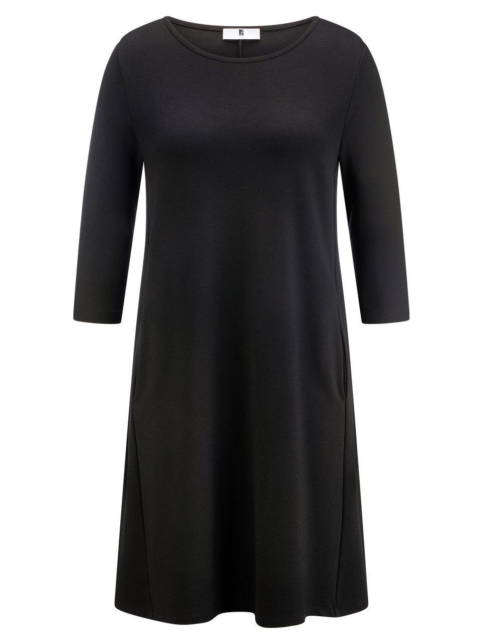 Jersey-Kleid Rundhals-­Ausschnitt Anna Aura schwarz günstig online kaufen