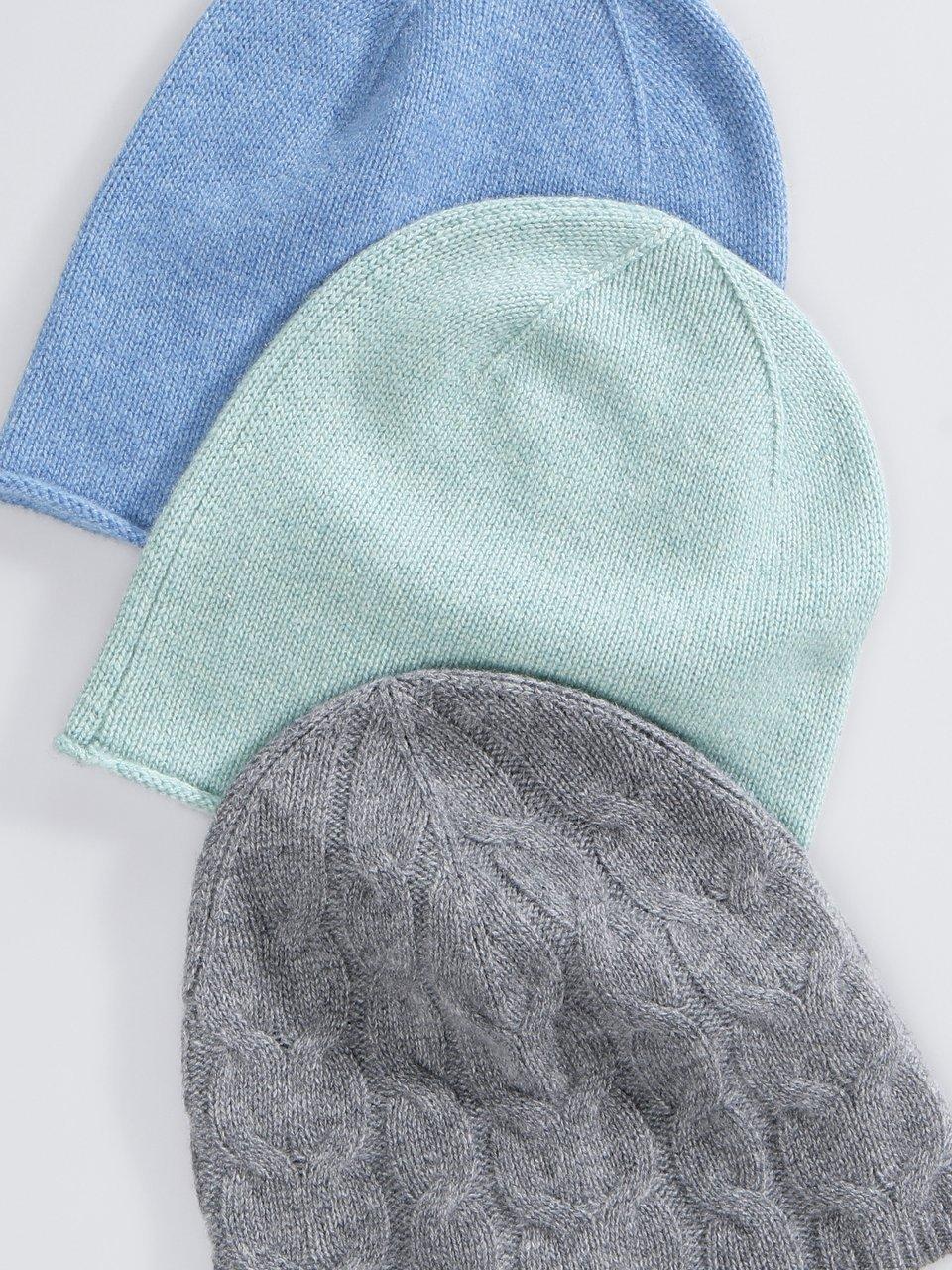 Beanie 100% kasjmier Van Peter Hahn Cashmere turquoise