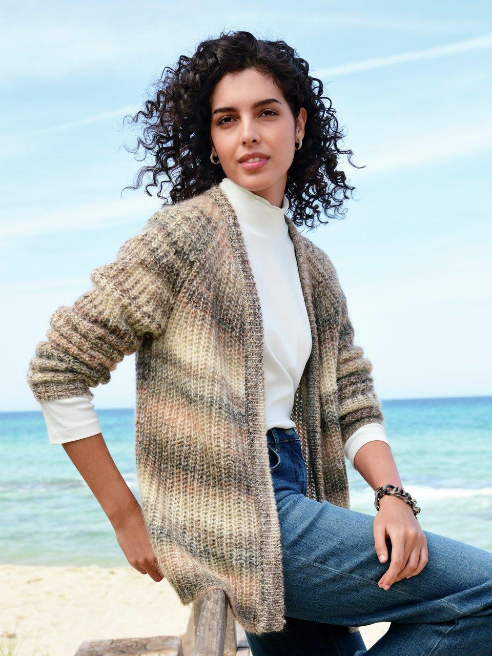 Peter Hahn Le gilet manches longues beige multicolore