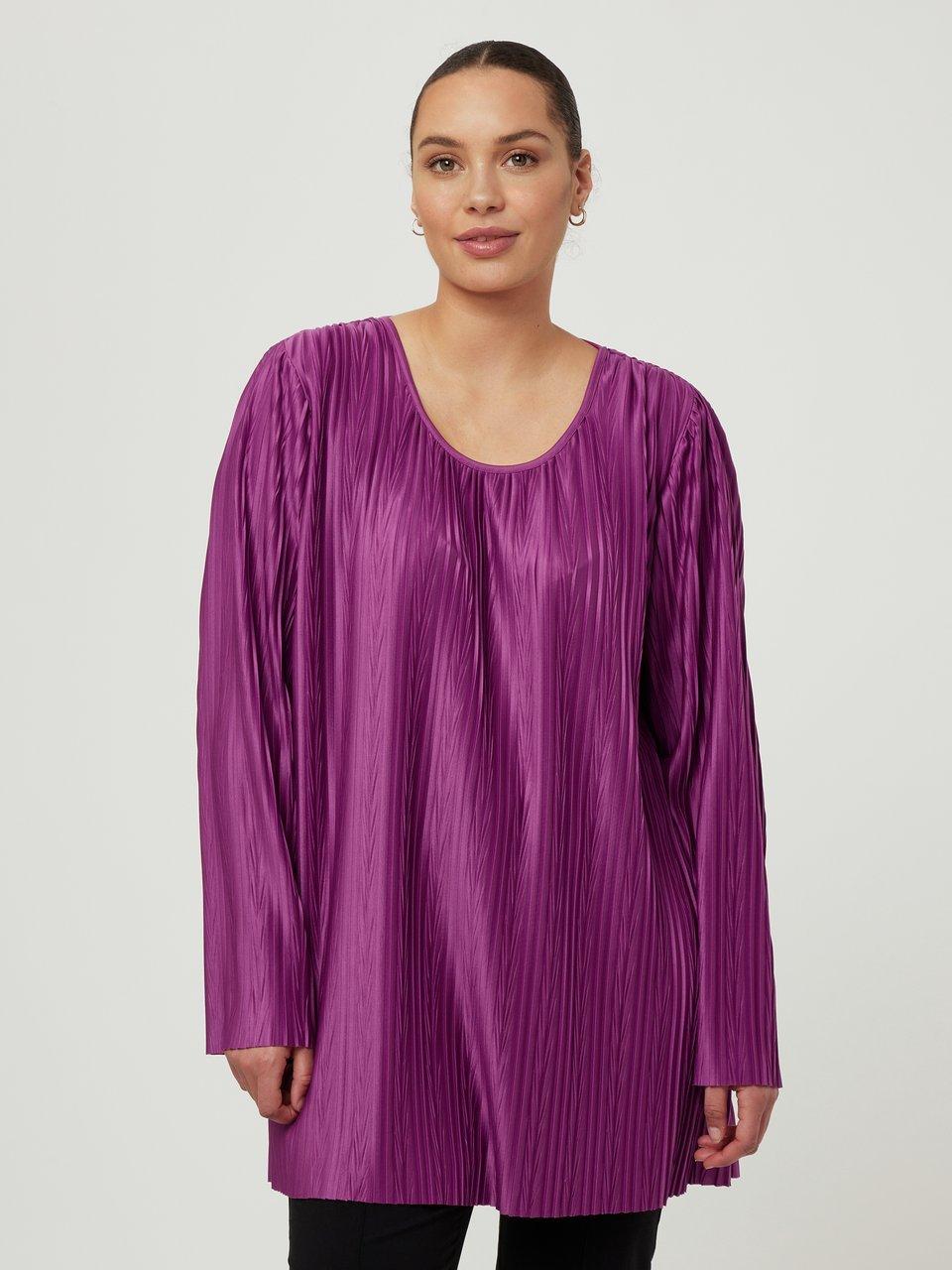 Emilia Lay - Plissee-Bluse mit Rundhals-­Ausschnitt