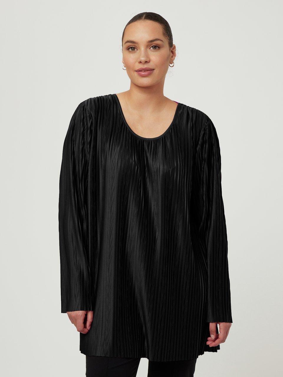 Emilia Lay - Plisséblouse met ronde hals
