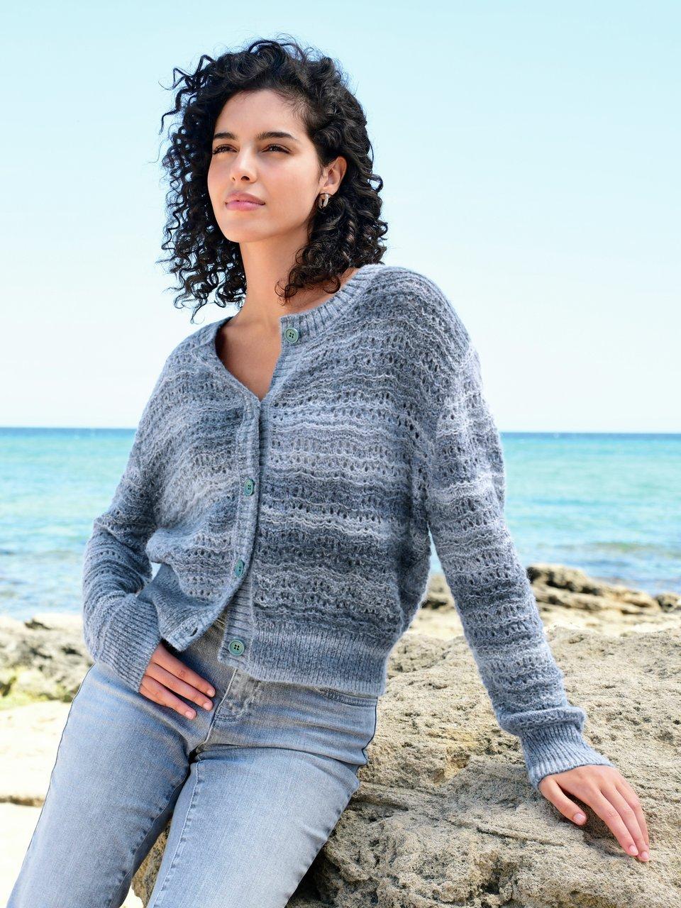 Peter Hahn - Strickjacke mit Rundhals-­Ausschnitt