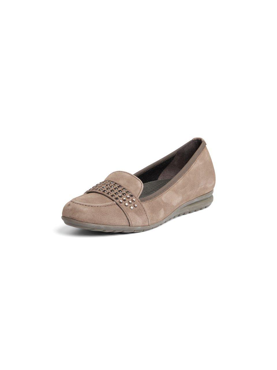 Ballerina’s geitensuèdeleer Van Gabor Comfort beige