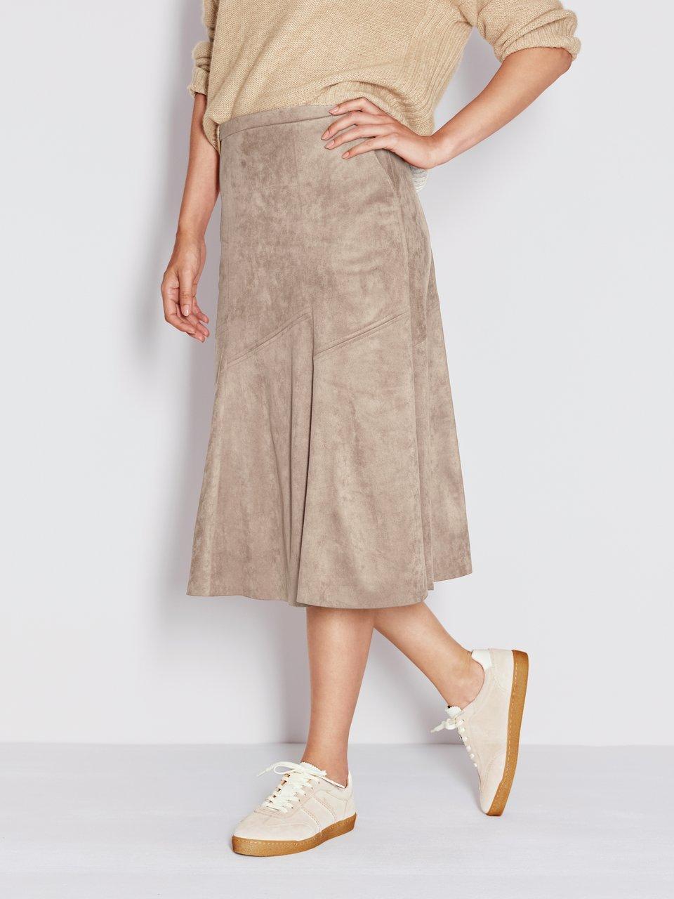 Rok in godetstijl Van Peter Hahn beige