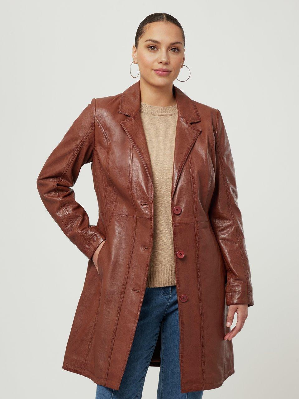Anna Aura Ledermantel Cognac