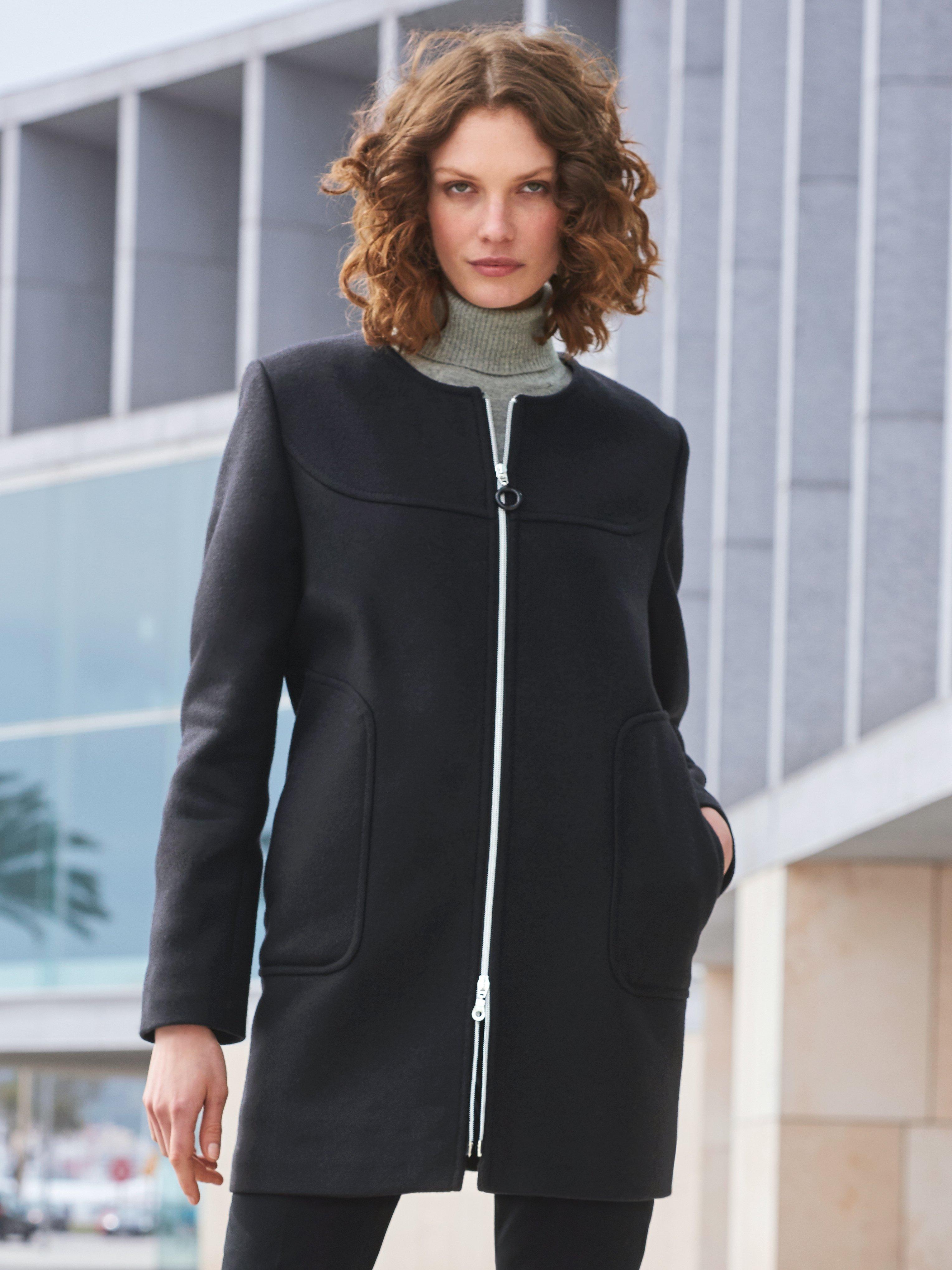 MYBC - Long-Jacke mit Rundhals-Ausschnitt