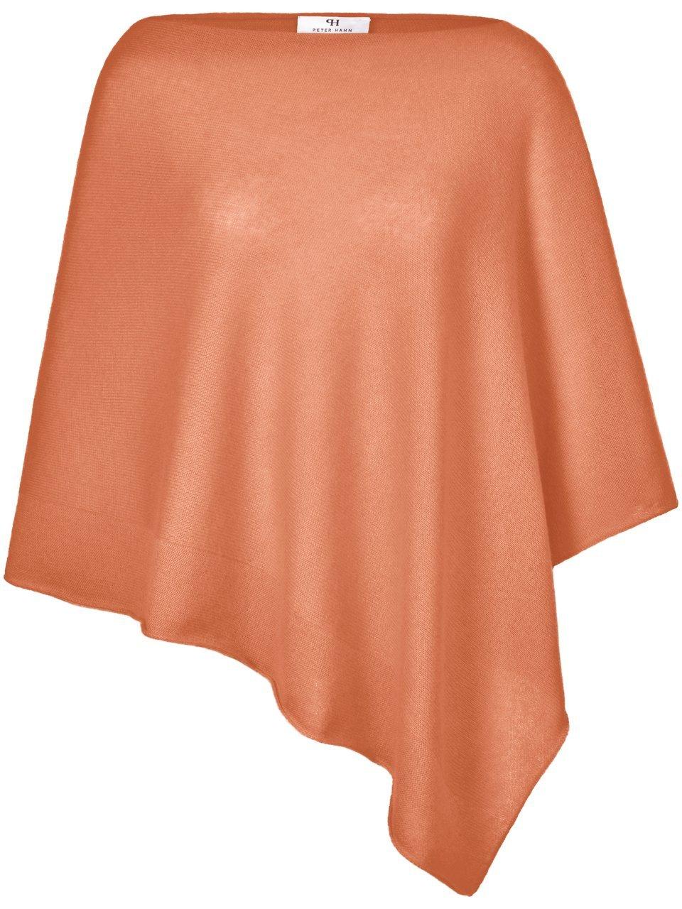 Poncho 100% kasjmier Van Peter Hahn Cashmere oranje