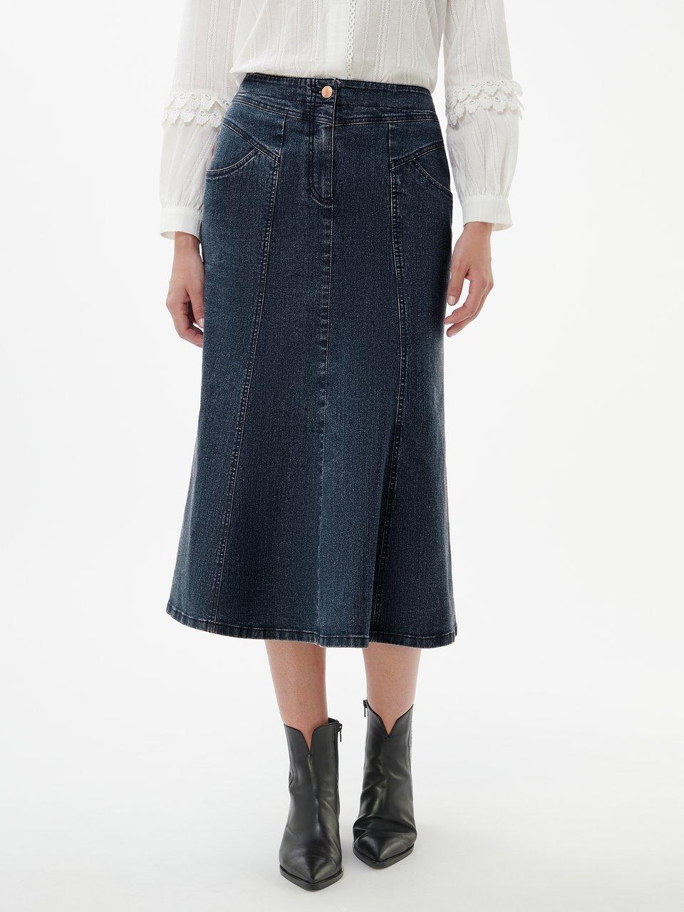 Jupe Dorothy Perkins – Bleu – Taille 8 – Coton – Ligne A – Zippée – Très Bon état