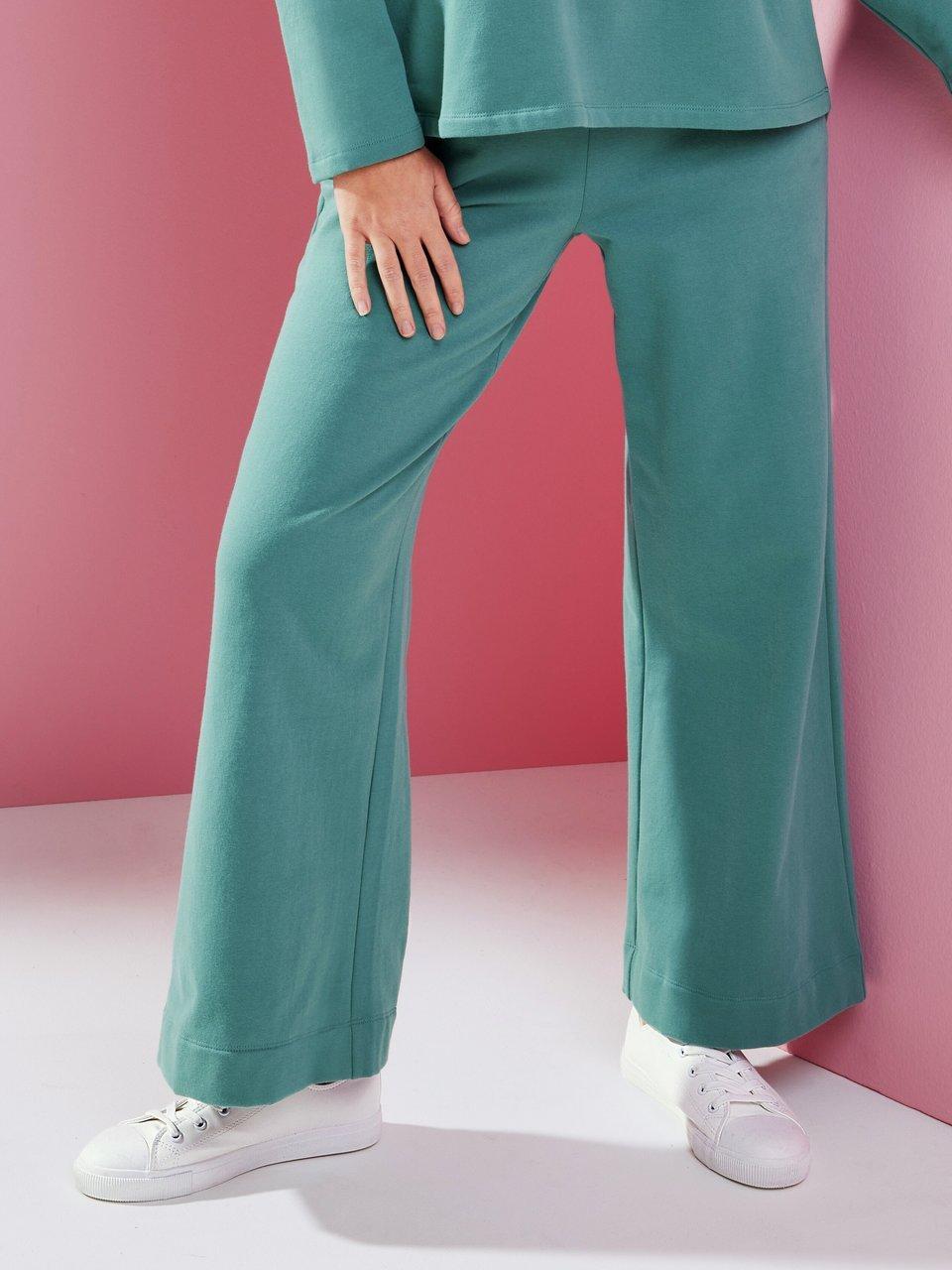 Lange Wide Fit broek Van MYBC turquoise