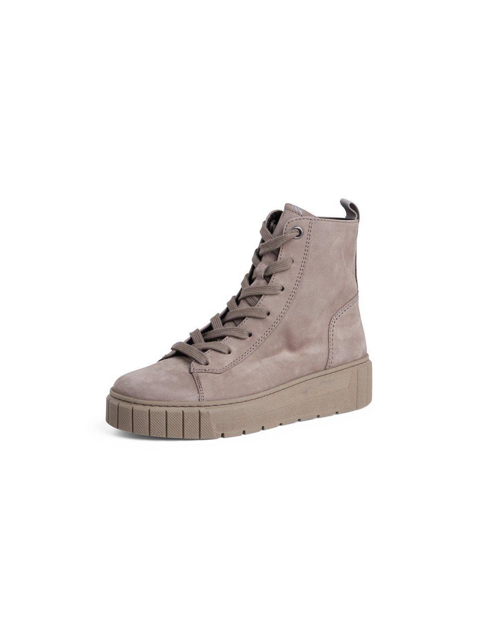 Hoge veterschoenen kalfssuèdeleer Van Gabor Comfort beige