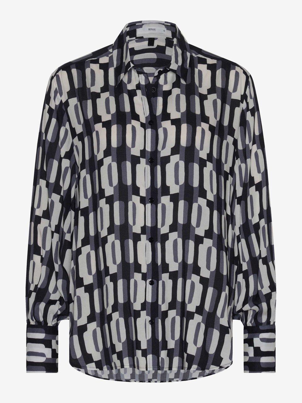 Brax Feel Good Lange blouse Vic Van  grijs