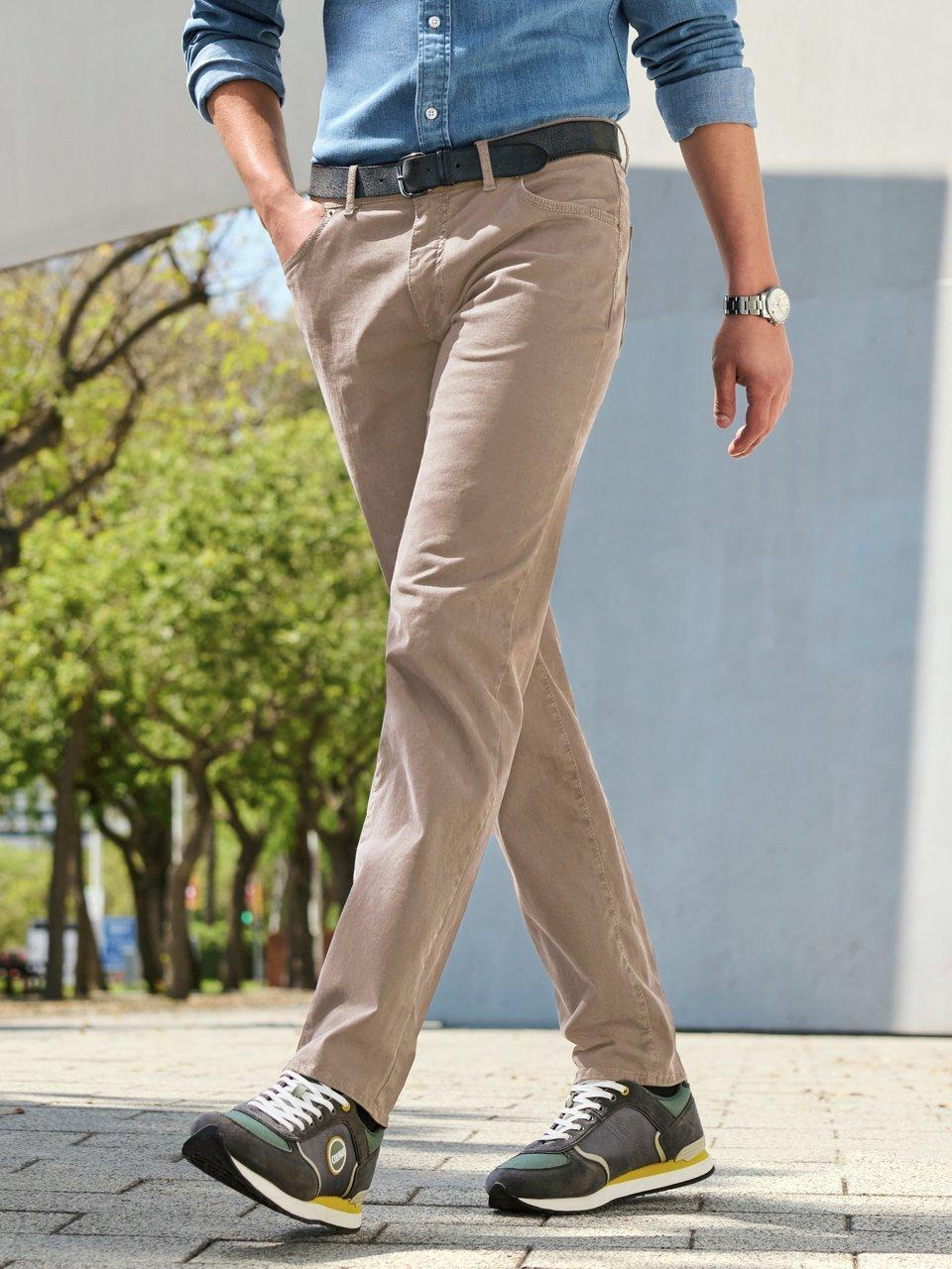 Straight Fit-broek model Cadiz Van Brax Feel Good beige