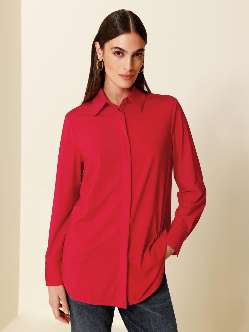 Lange jersey blouse lange mouwen Van MYBC rood