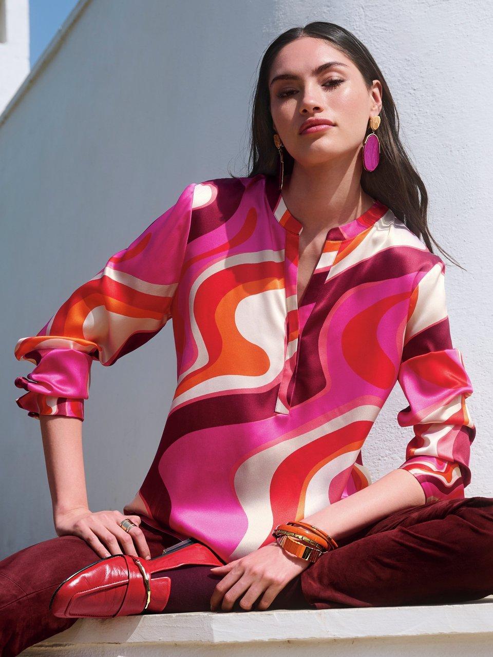 HERZEN´S ANGELEGENHEIT - Long-Bluse mit Rundhals-Ausschnitt
