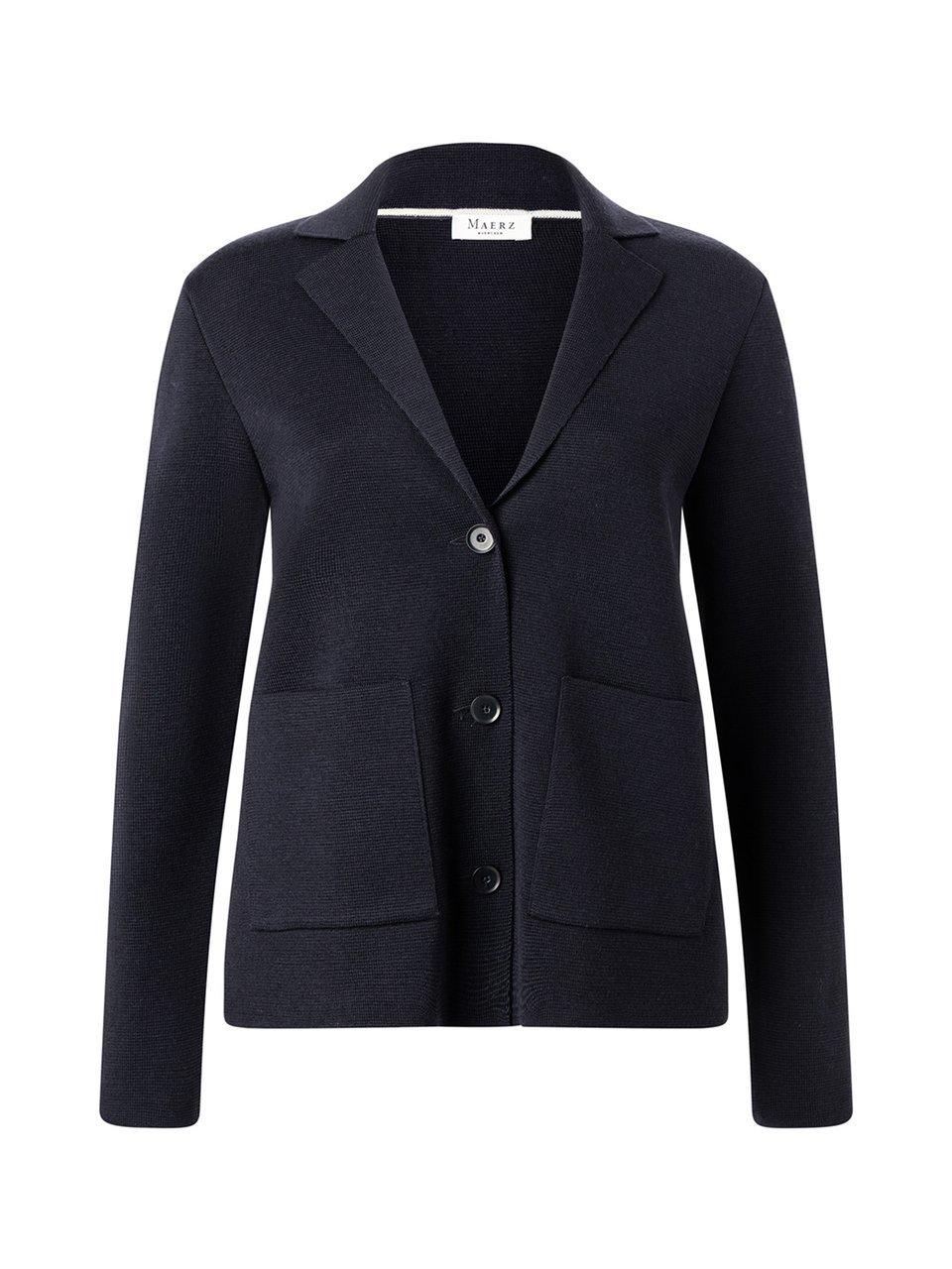 Tricotblazer 100% scheerwol Van MAERZ Muenchen blauw