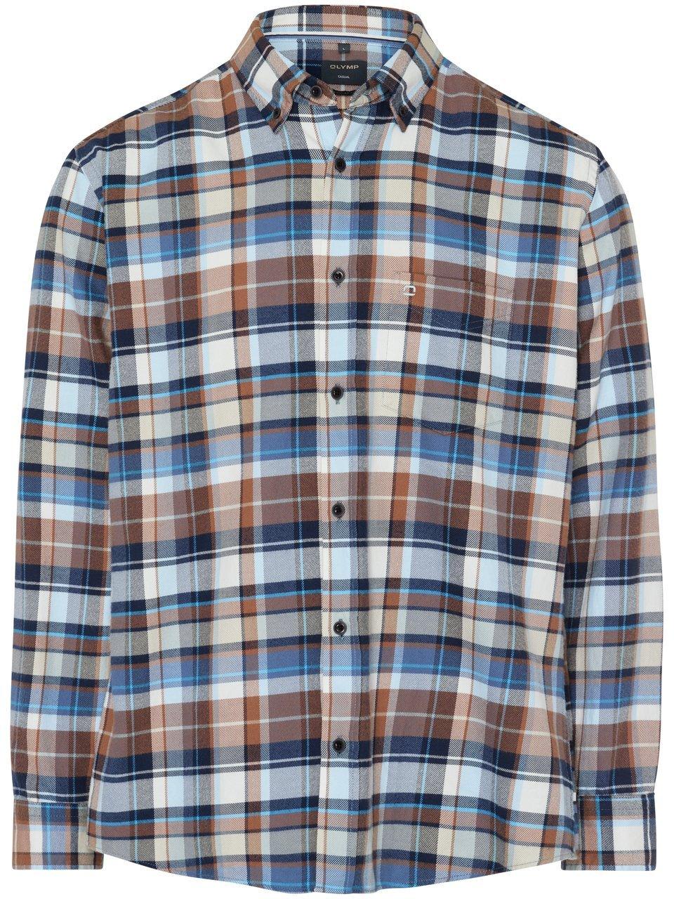 Olymp Geruit overhemd Van  blauw