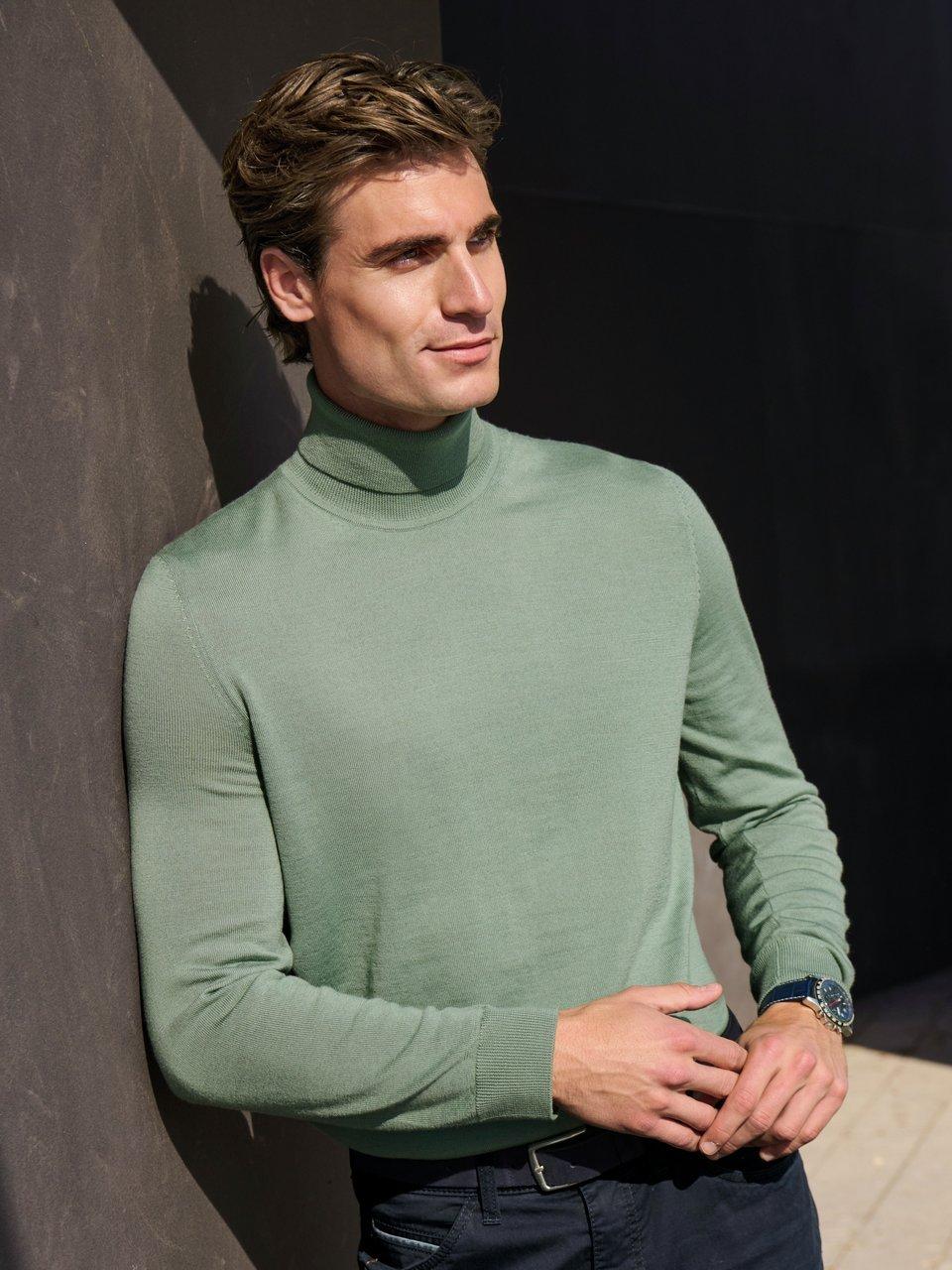 Olymp Le pull a col roule vert pale