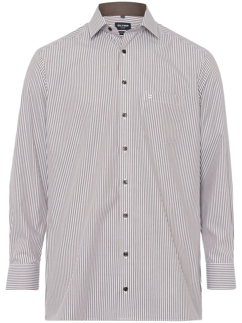 Olymp Gestreept overhemd Van  bruin