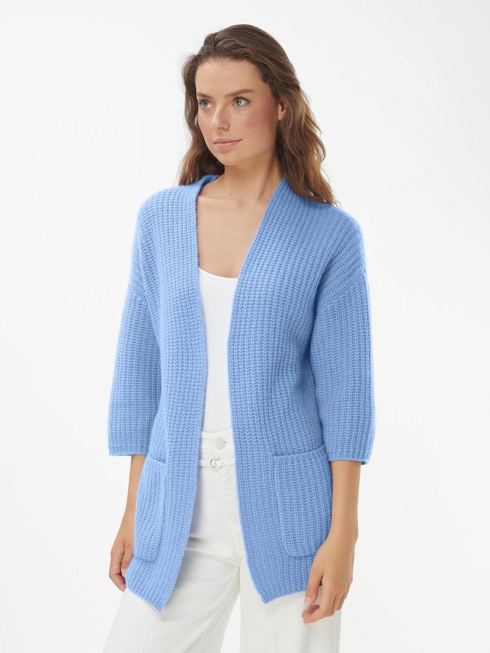 Peter Hahn - Strickjacke mit 3/4-Arm aus Schurwolle und Kaschmi