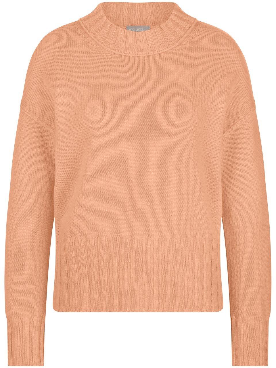 Rundhals-Pullover aus Schurwolle und Kaschmir include orange günstig online kaufen