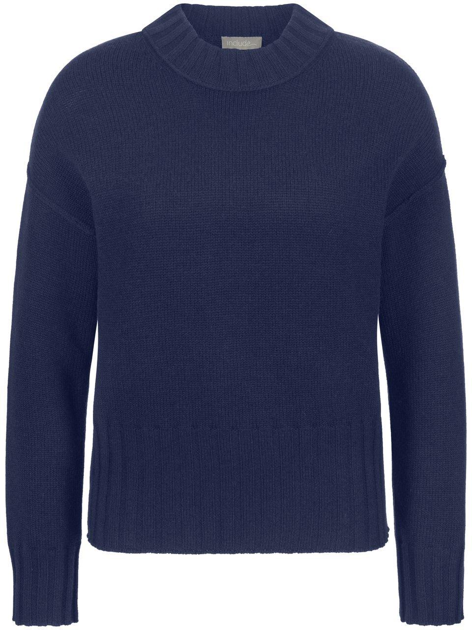 Rundhals-Pullover aus Schurwolle und Kaschmir include blau günstig online kaufen