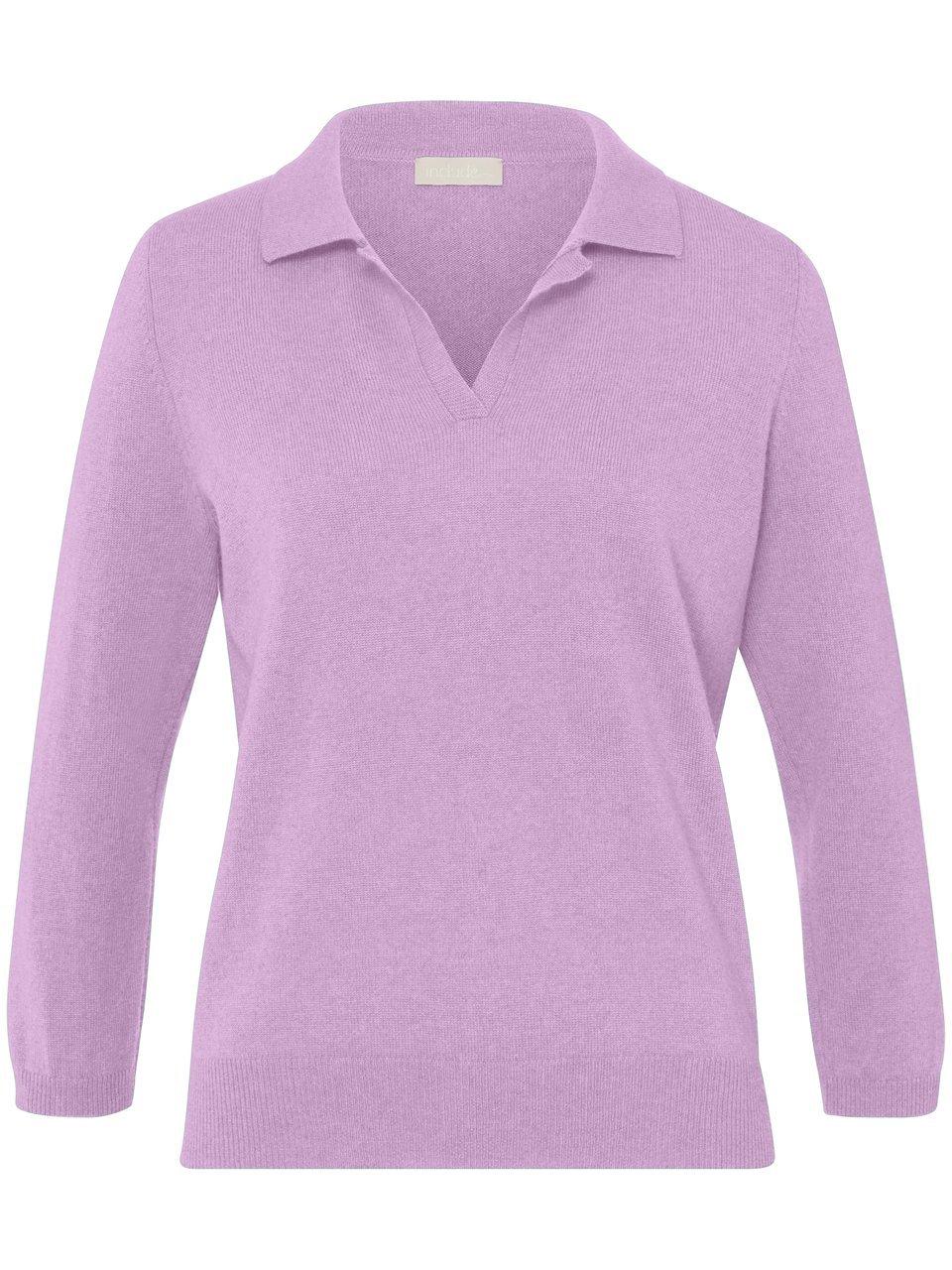 Polo-Pullover 3/4-Arm include lila günstig online kaufen