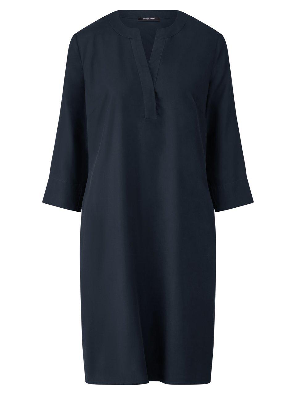 Kleid Rundhals-Ausschnitt Peter Hahn blau günstig online kaufen
