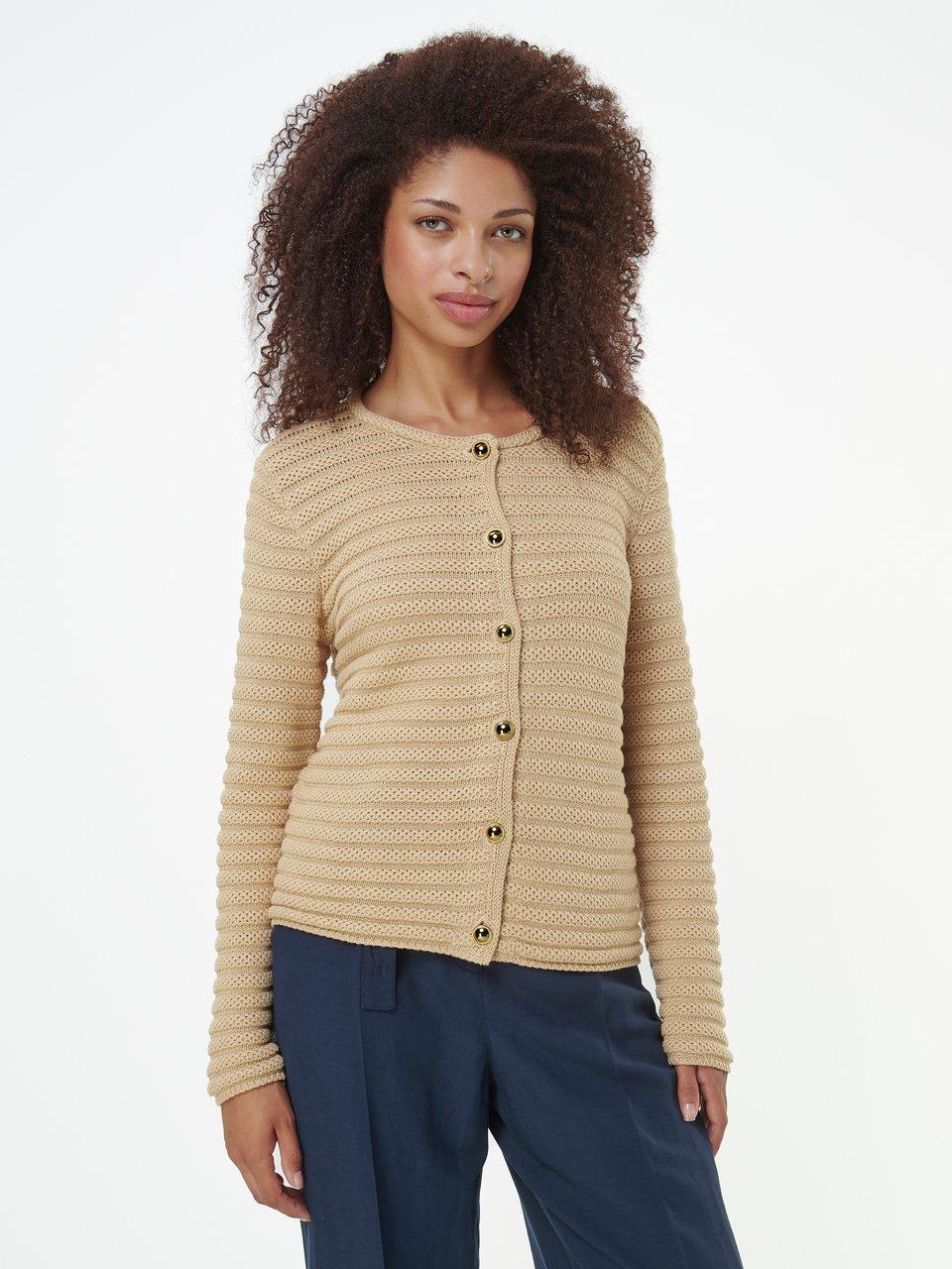 Peter Hahn - Strickjacke mit Rundhals-­Ausschnitt