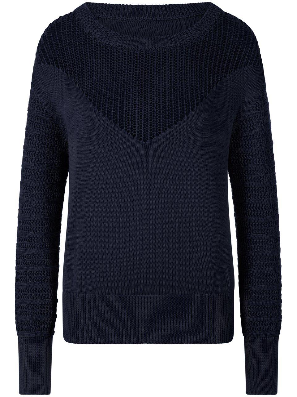 Rundhals-Pullover Peter Hahn blau günstig online kaufen