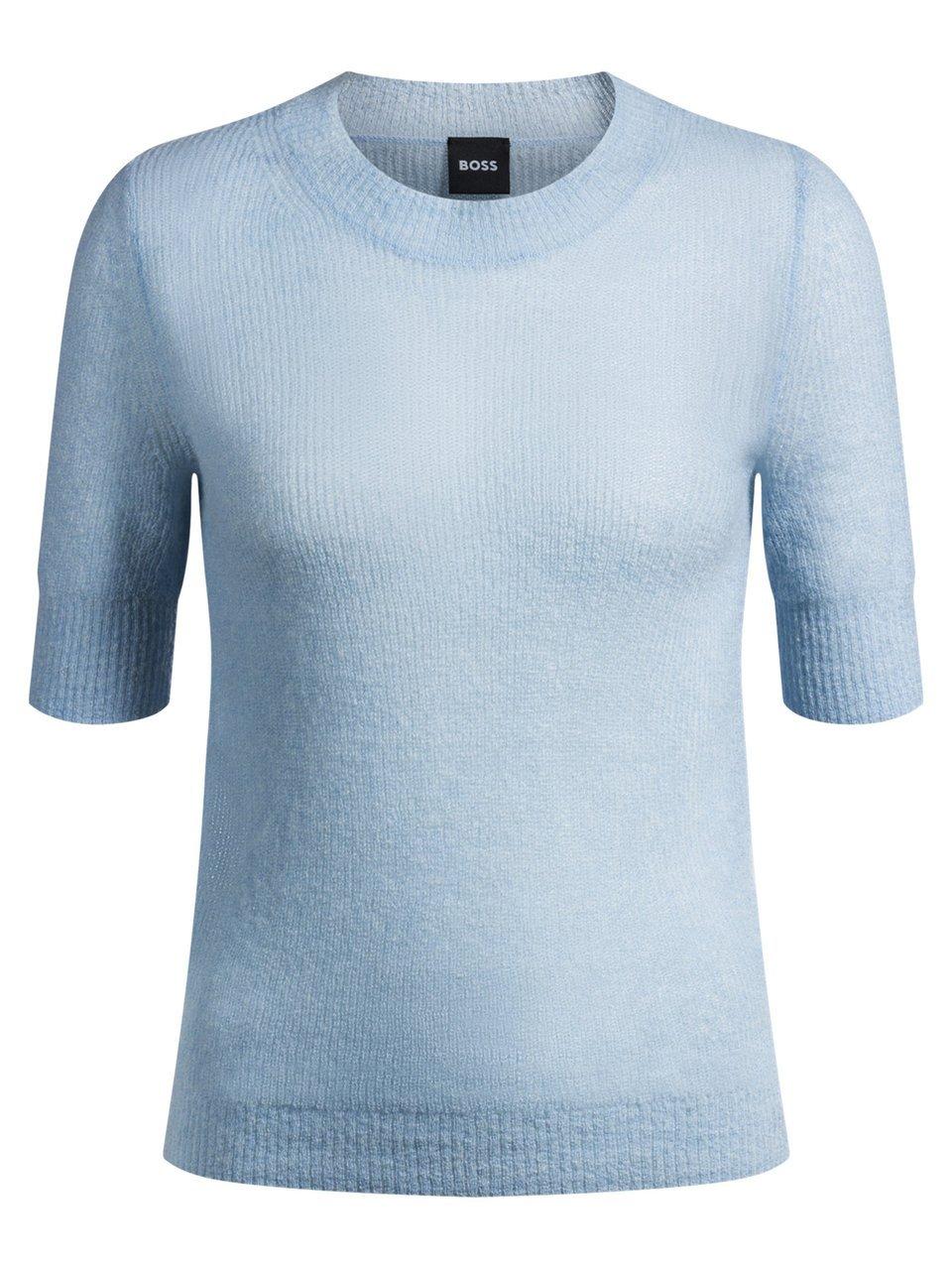 Rundhals-Pullover Fusionana BOSS blau günstig online kaufen