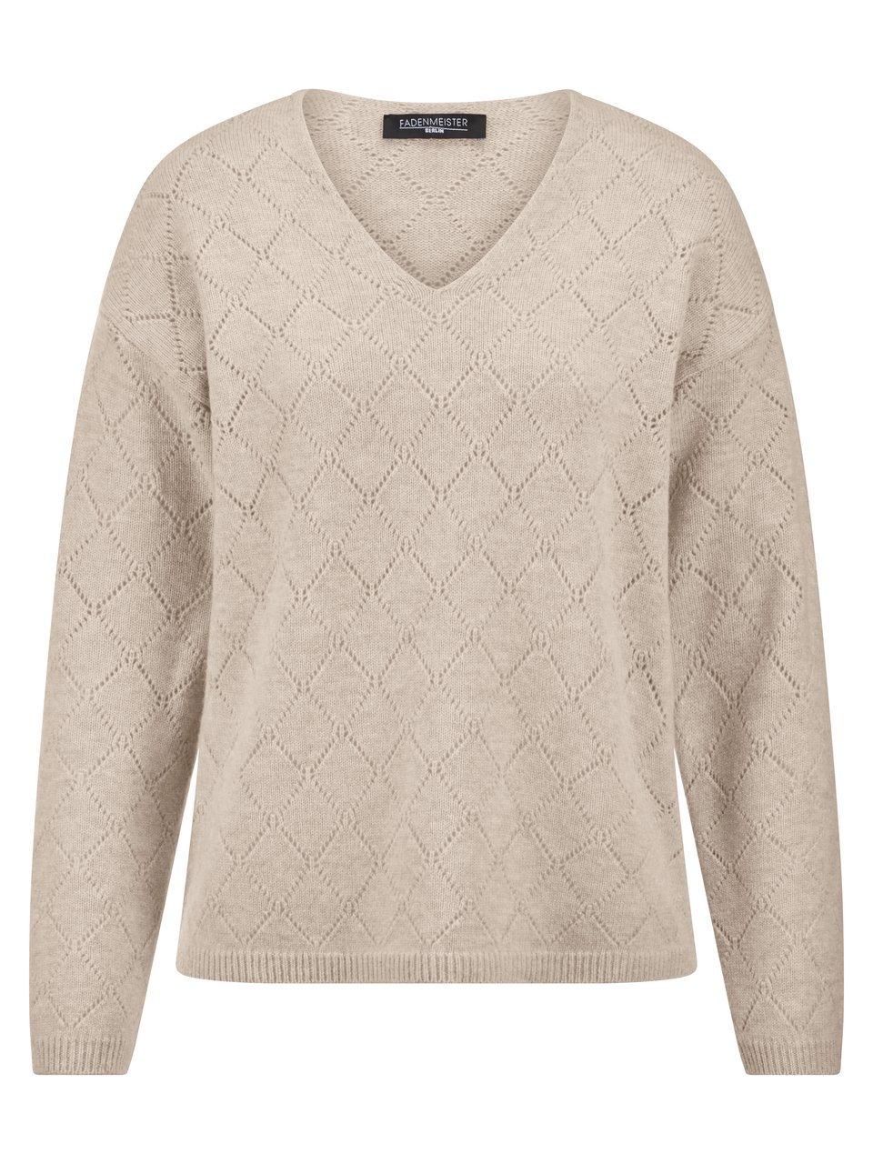 Fadenmeister berlin V-hals trui Van  beige