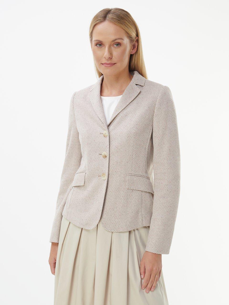 Fadenmeister Berlin - Fischgrat-Jersey-Blazer mit Reverskragen