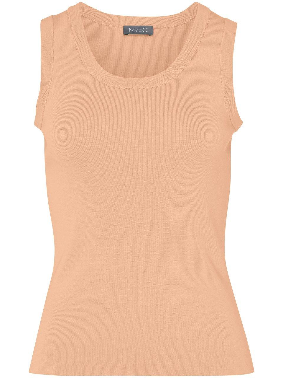 Thumbnail - MYBC - Stricktop mit Rundhals-Ausschnitt, orange, Gr. 48 / XL