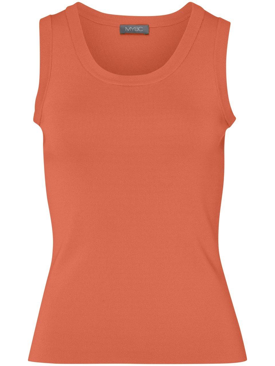 Thumbnail - MYBC - Stricktop mit Rundhals-Ausschnitt, orange, Gr. 44 / L