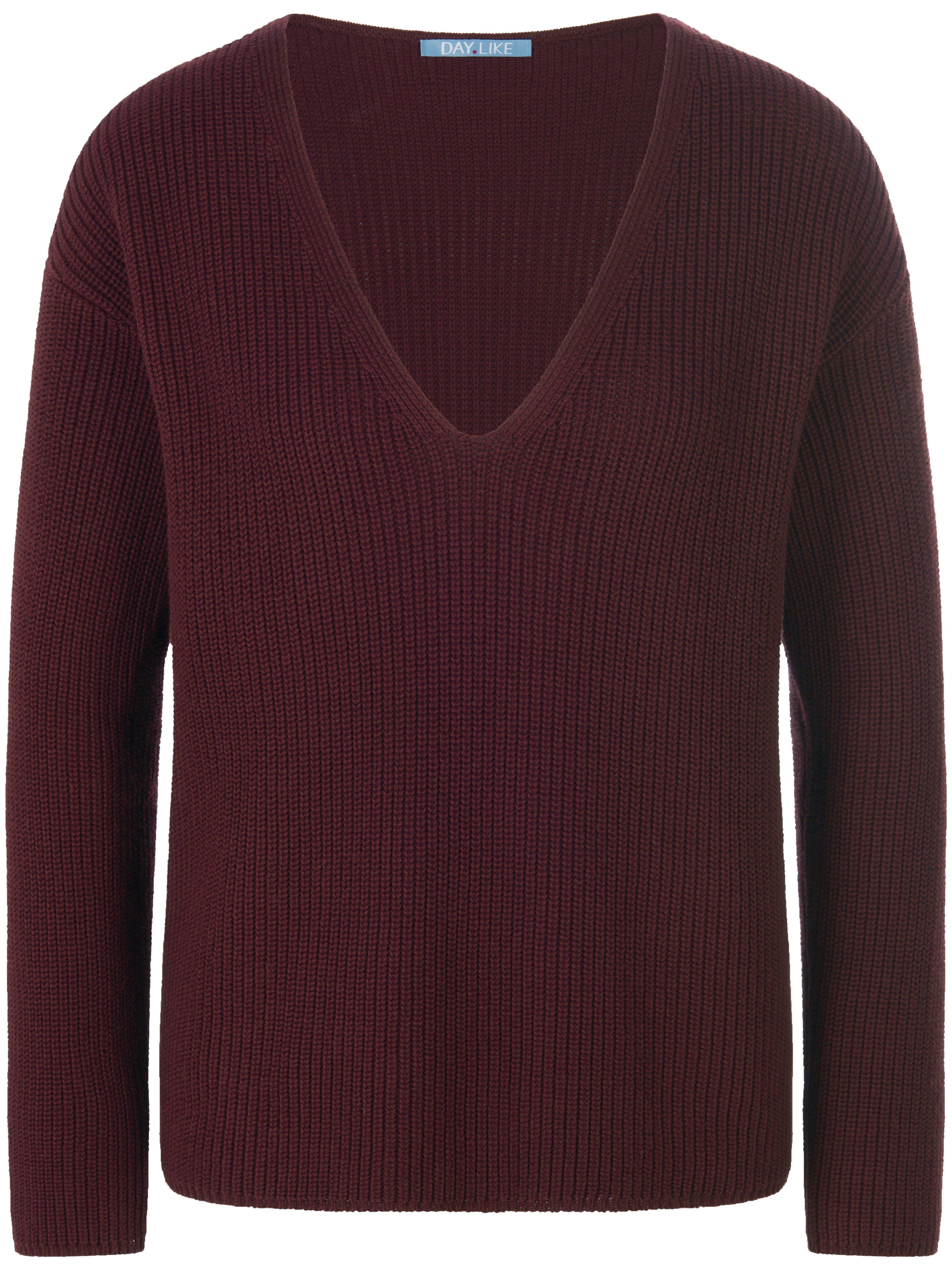 Thumbnail - DAY.LIKE - V-Pullover, rot, Gr. 48 / XL - Baumwolle