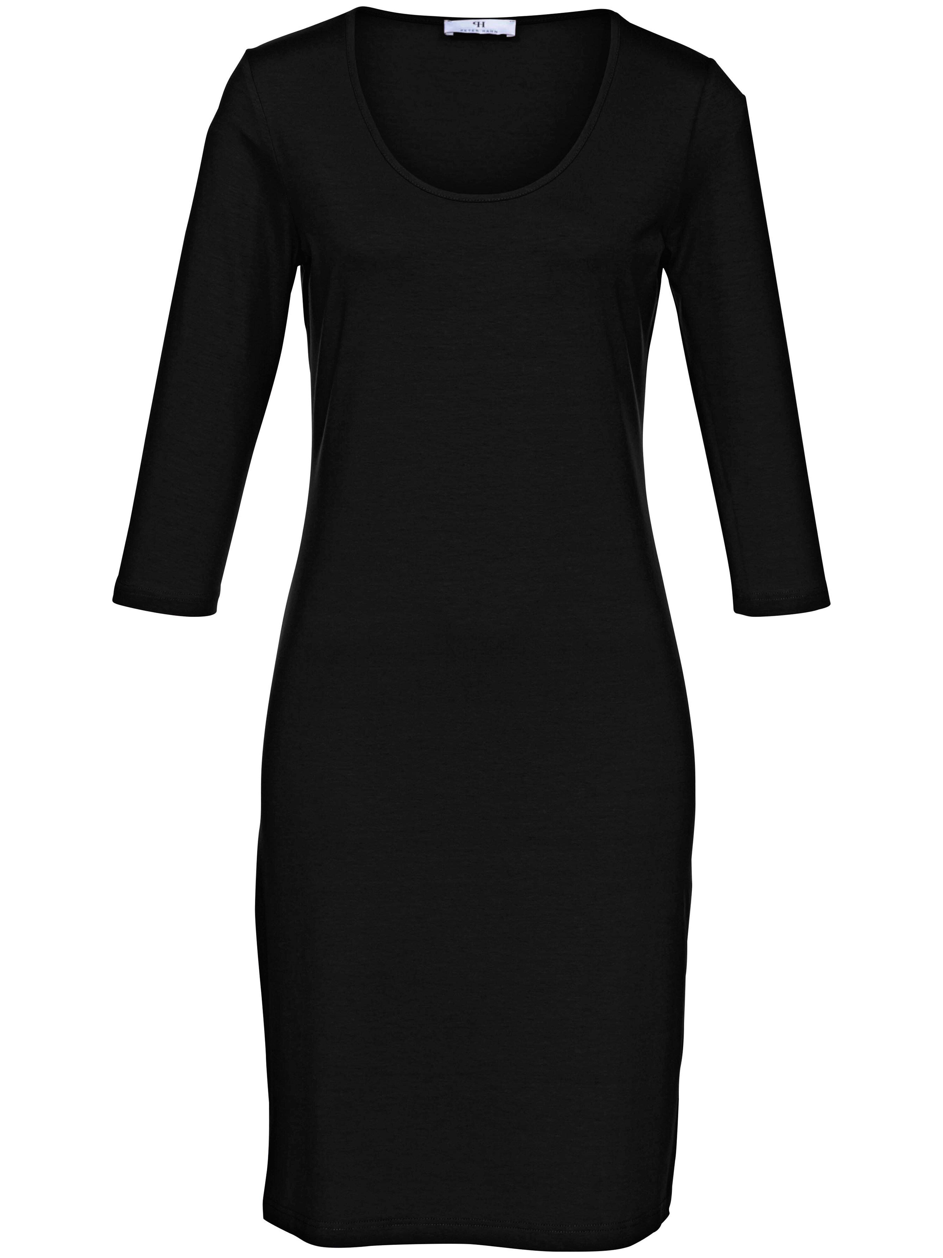 Jersey-Kleid Rundhals-Ausschnitt Peter Hahn schwarz günstig online kaufen