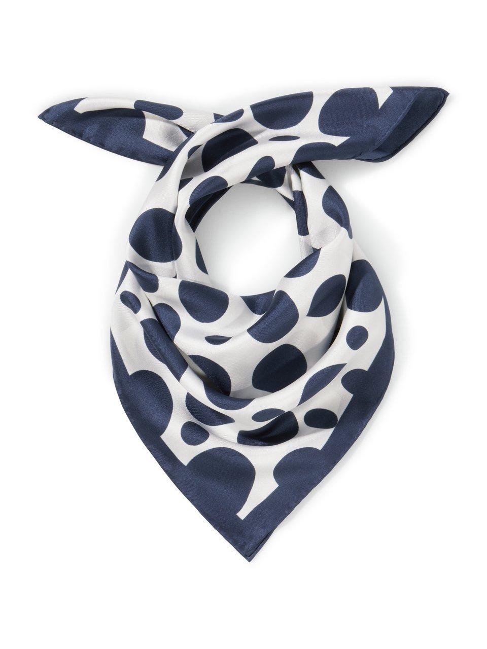 Peter Hahn Velours sjaal hoogwaardige zijden keperstof Van  blauw