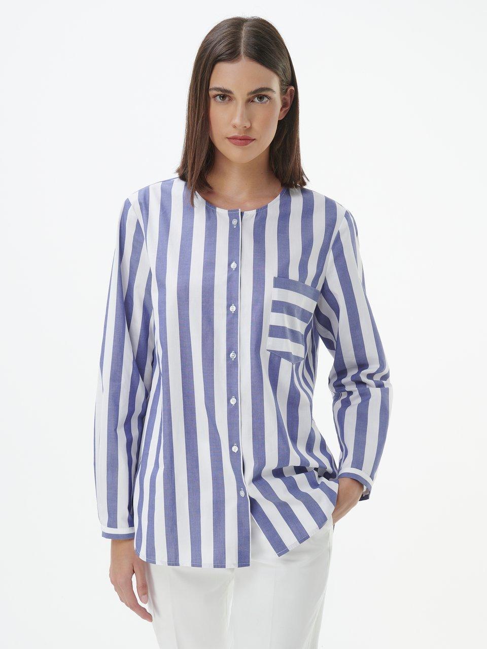 Peter Hahn - Long-Bluse mit Rundhals-Ausschnitt
