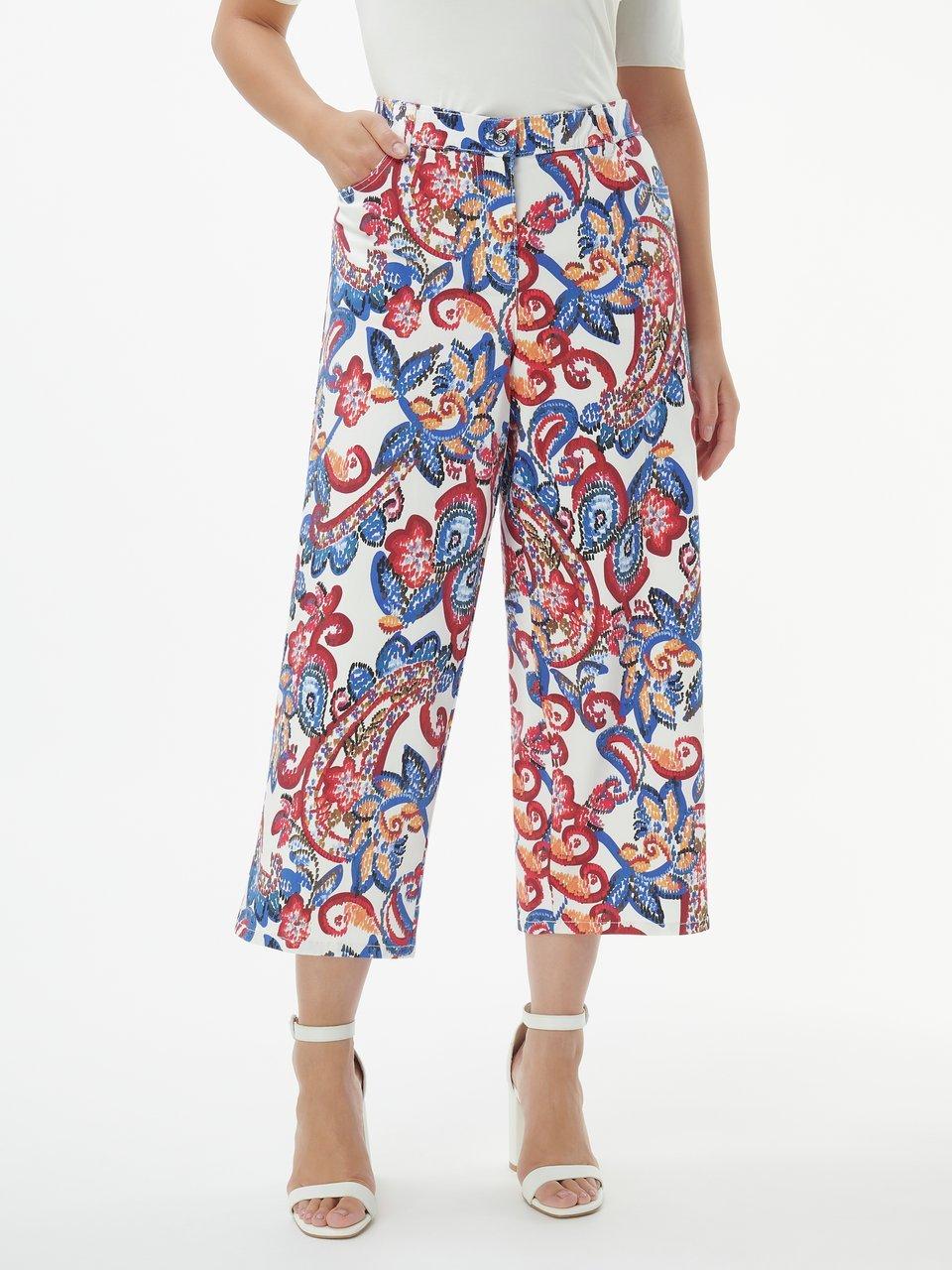 Samoon Lucy stretchbroek voor dames, effen kleur, normale lengte, zwart, 52 NL