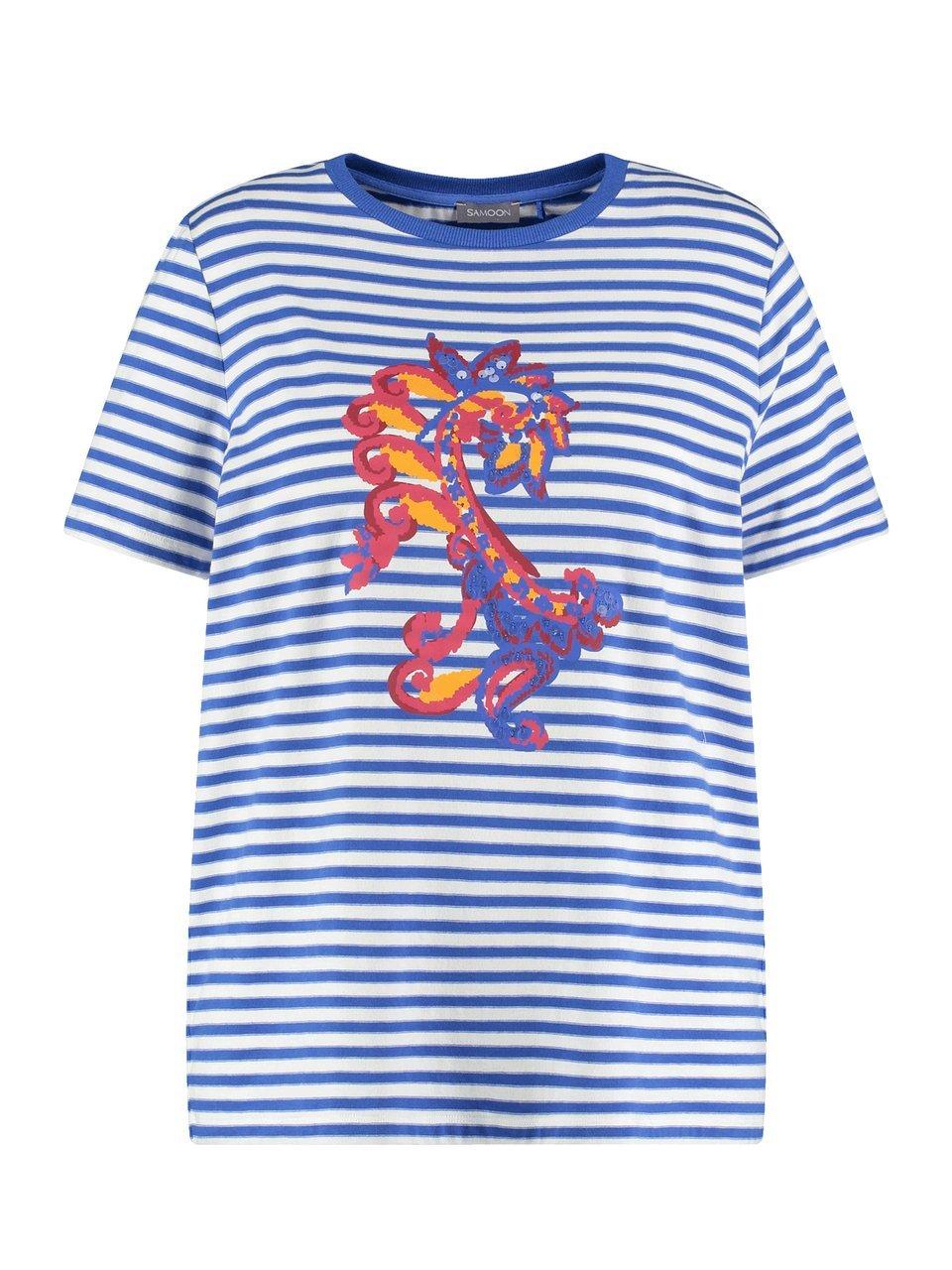 Rundhals-Shirt Samoon weiss günstig online kaufen