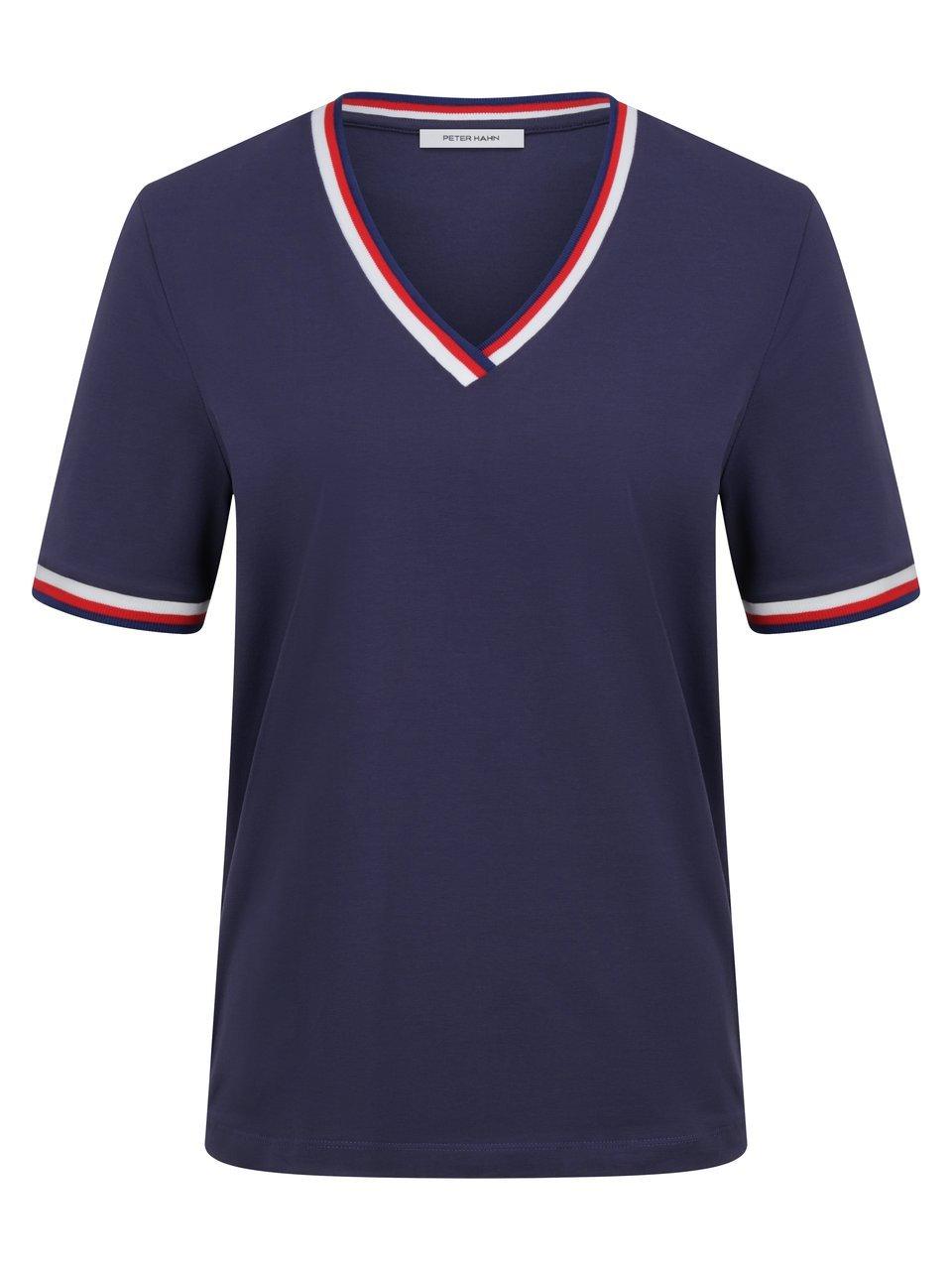 T-Shirt V-Ausschnitt Peter Hahn blau günstig online kaufen