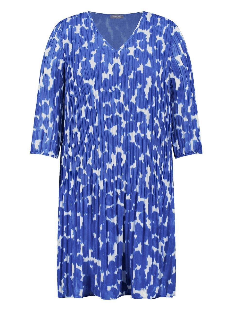 Plissekleid Samoon blau günstig online kaufen
