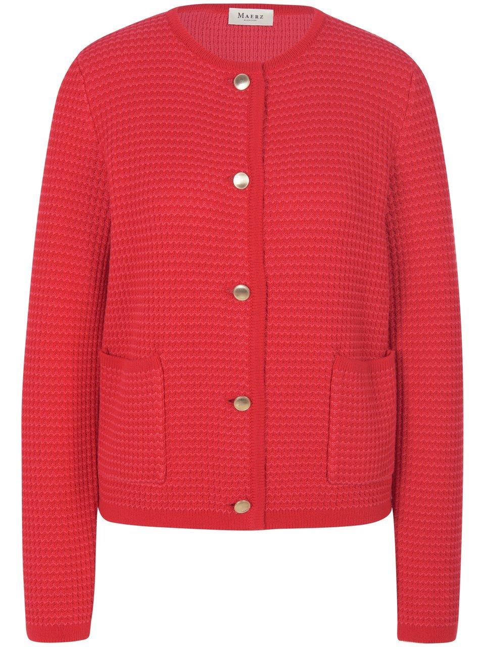 Strickjacke Rundhals-Ausschnitt MAERZ Muenchen rot günstig online kaufen