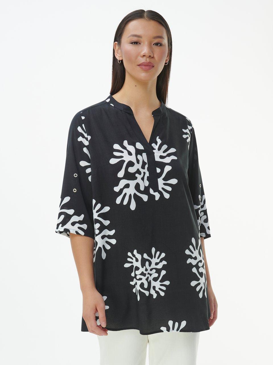 Doris Streich - Long-Bluse zum Schlupfen mit V-Ausschnitt
