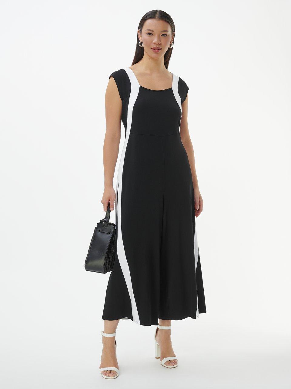Doris Streich - Mouwloze jumpsuit met ronde halslijn - zwart/wit