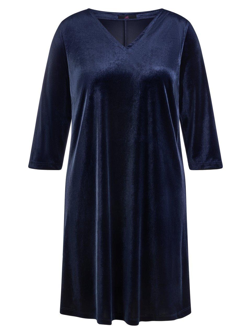 Samt-Kleid V-Ausschnitt Emilia Lay blau günstig online kaufen
