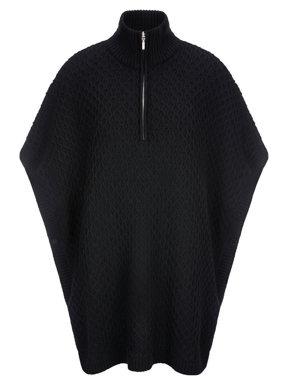 Strick-Poncho Anna Aura schwarz günstig online kaufen